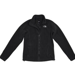 The North Face Womens Black Fleece Long‎ Sleeve Pockets Full-Zip Jacket Size S
